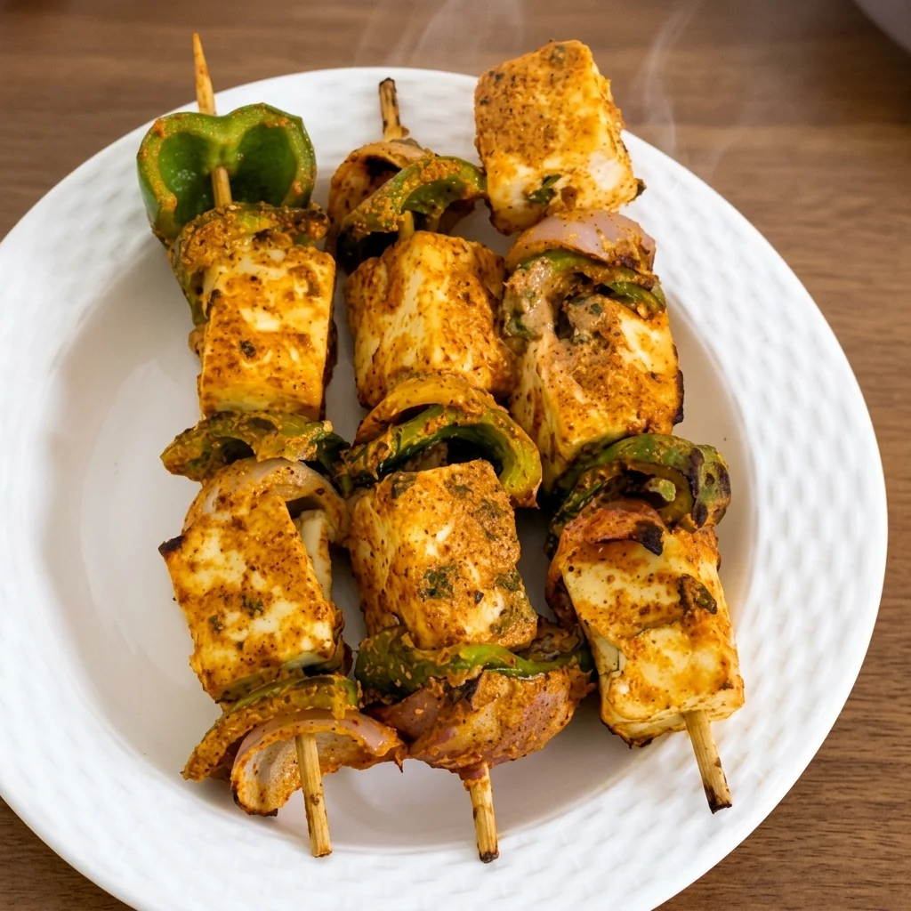 Paneer Tikka at Bikaner Sweets And Bakery 104 Avenue NE Calgary - marinated paneer baked in the clay oven